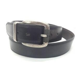 Levis Belt Mens Brown Genuine‎ Leather Bond Lining 40 100 Silver Buckle